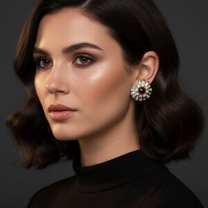 VINTAGE Miriam Haskell Crystal Earrings